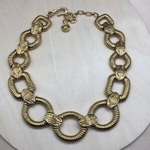 Vintage Givenchy Designer Dressy Statement Costume Chain Links Chunky Necklace.